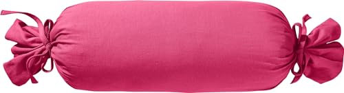 Erwin Müller Nackenrollenbezug Single-Jersey Murnau - pink Größe 40x15 cm Ø - bügelfrei, strapazierstark, elastisch, mit Bindeband