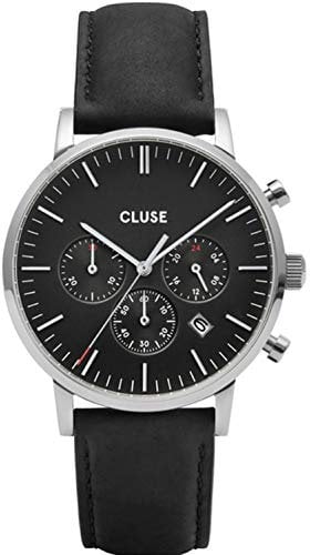 Montre Homme Cluse Aravis Chrono Silver Black/Black