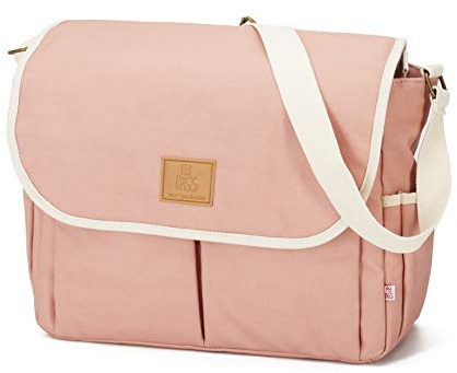 My Bag's Universal-Schultertasche für Kinderwagen und Reise-Wickelunterlage | mit wasserdichter Außenbehandlung (Rosa)