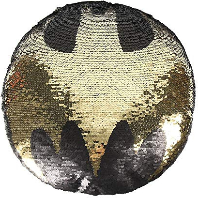 ARTESANIA CERDA, S.L. Unisex-Kinder Cerda - Cushion Sequins Batman Kissen Pailletten Batman Not Applicable, -,