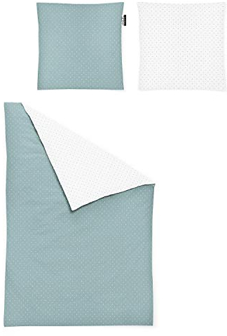 Irisette Essential Mako-Satin Bettwäsche Jessica Jade, 1 Bettbezug 155 x 220 cm + 1 Kissenbezug 80 x 80 cm