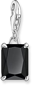 Thomas Sabo Damen Charm-Anhänger großer Stein schwarz Charm Club 925 Sterlingsilber 1870-024-11