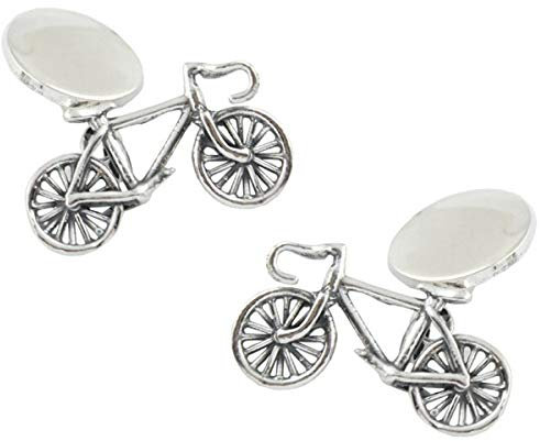 MasGemelos - Fahrradmanschettenknöpfe 925 Sterling Silber Manschettenknöpfe