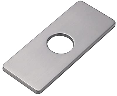 4 Inch Stainless Steel Sink Hole Cover, Kitchen Faucet Plate, Faucet Sink Hole Cover for Bathroom Vanity Sink Grey 1PCS