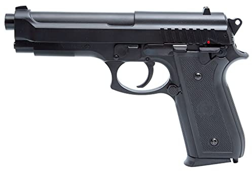 2EAGLE Airsoft-Pistole-PT92 schwarz Cybergun-Federmodell -Farbe: Schwarz-Metall-Zylinderkopf-Leistung 0,5 Joule