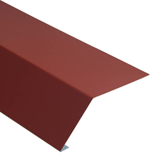 Parotec, Unter Rinnen Traufblech, Dachschutzblech, Schutz vor Feuchtigkeit, Wind, Absacken, einfache Montage, rostbeständiges Aluminium, Kastanienbraun, 1 m