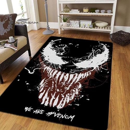 BGAFAG Horror Venom Teppiche Für Zuhause Wohnzimmer Schlafzimmer Eingang Großflächige Teppiche Weich Mode Dekoration Flauschig E9612 120X180Cm