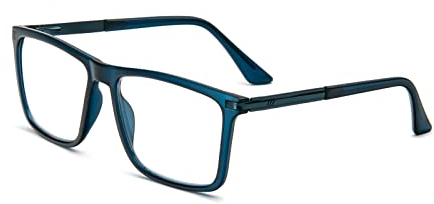 KoKoBin Lesebrille Anti-Blaulicht für Herren und Damen Blaulichtfilter Computer Lesehilfe Federscharnier Metall Vollbild Brille (Blau, 2.5, diopters)