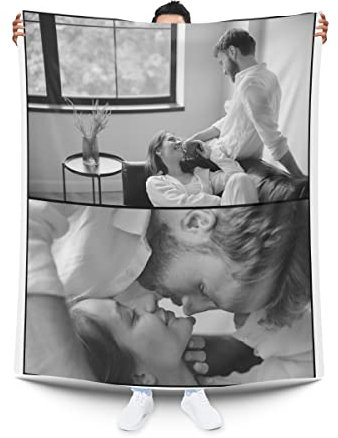 Manta Collage Personalizada con Foto y Texto. Manta Polar Personalizada |E&B PORRAS (2 Imágenes)