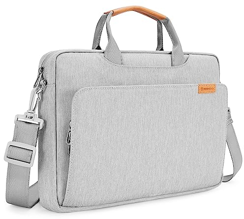NIDOO Wasserdicht Umhängetasche Laptop Tasche für MacBook Pro 13 M2 M1 / 13,6 MacBook Air M2 M1 / 12,9 iPad Pro M2 M1/ Surface Laptop Go, Schultertasche für 13 Galaxy Book Pro/Surface Pro X 8, Grau