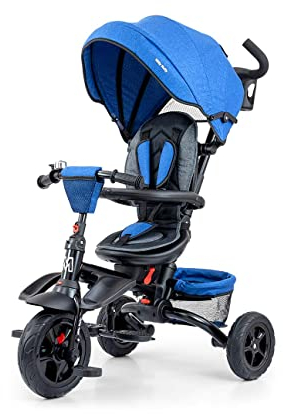 Dreirad 6in1, Aufsitzkinderwagen, Stanley blau Milly Mally