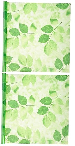 Warmhm 2 Rollen Green Leaf Mattierte Fensterfolie Regenbogen-fensterfolie Fenster Tönungsfolie Blatt-fensteraufkleber Fensterabdeckung Kinderzimmer Büro Milchglas-aufkleberfolie Haustier