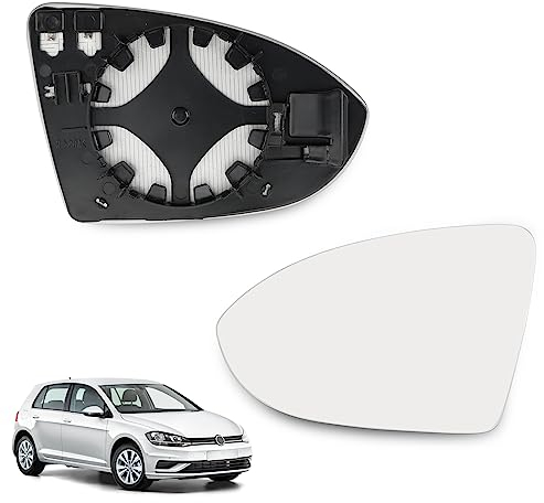 Cristal De Retrovisor Calefactable Izquierda Compatible con VW Golf 7 2012-2020 Espejo Retrovisor