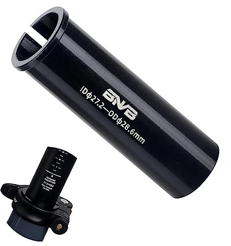 PLATTBK Sattelstützenadapter 100mm Adapter für MTB, BMX & Rennrad, Aluminiumlegierung, Schwarz, 22.2-34.9mm