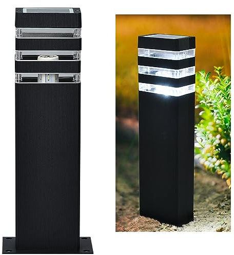 Chao Zan Modern Pollerleuchte, Design Standleuchte,Garten Außen-Beleuchtung, Outdoor Wege-Leuchte, Garten-Beleuchtung, Garten-Lampe,E27, IP44,ohne Glühbirne (Typ: B)