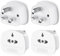 4 Pack European to UK Plug Adaptor, US to UK Travel Plug Adapter with 13A Fuse for USA, EU, Australia, Thailand, Canada, Japan and More (Type A, B, C, I, E, F, L)