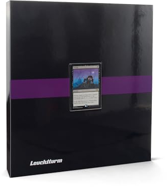 Leuchtturm 369504 TCG Album Pro für 315 Sammelkarten Yu-Gi-Oh, Magic: The Gathering, Lorcana, One Piece - A4 Hardcover schwarz-violett - ohne Hüllen