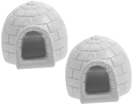 MAGICLULU Kleiner Iglu Figuren Aus Kunstharz Dekoratives Eishausmodell Glatte Oberfläche Polarstil Tischdekoration Für Mikro Landschaften Und Partys