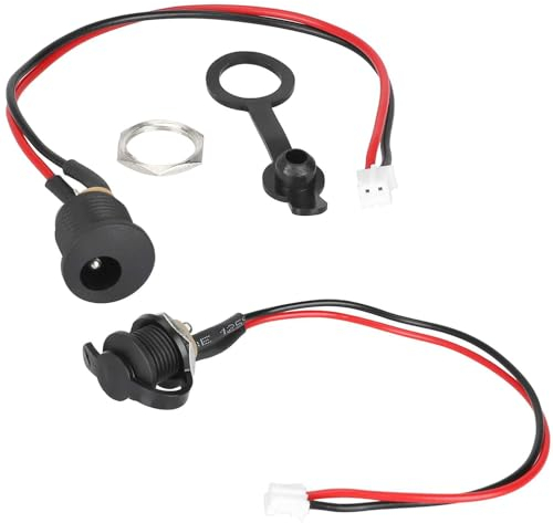 myBESTscooter - Puerto CC de carga para bicicleta eléctrica compatible con orificio de carga CC 5,5 x 2,1 mm, 16 cm