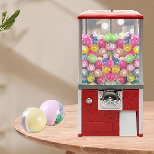 Vending Machine Coin Operated Candy Dispenser ABS Candy Vending Machine Commercial Prize Machine For Party (Red)