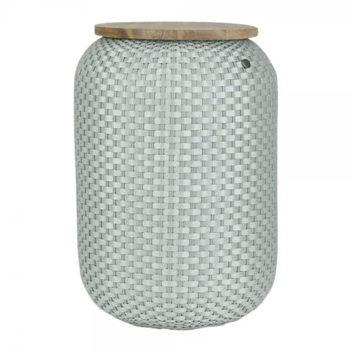 Handed By [DL] Halo high Storage Basket Eucalyptus with Wooden Plate