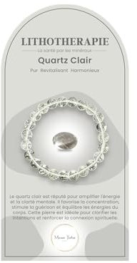 Yvelise Bracelet Quartz clair - Pierres naturelles AAA - 8mm - Perles de lithothérapie femmes et hommes - 67