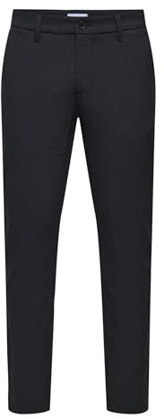 Only & Sons Herren Onsbrad Life Slim Check 0184 Pant Noos, Schwarz, 38W / 32L EU