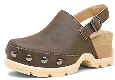 Sorel Women's Roam'n Clog Rvt, Canoe/Bleached Ceramic, 6.5 UK