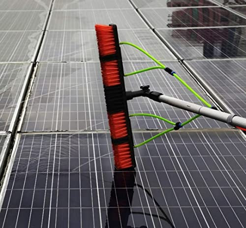 Teleskopstange für Fenster- und Solarmodulreinigung, 6 m, ausziehbar und leicht, mit 6 m Stange und 50 cm Bürstenkopf
