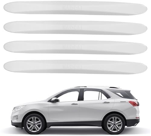 PATIKIL Bumper Guard Strip, 4 Pcs Anti-Collision Patch Anti-Scratch Rear Bumper Protector Trim Self Adhesive Car Side Door Edge Sticker for SUV Pickup Truck, White