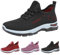 Zapatillas deportivas ligeras para mujer, ligeras, ortopédicas, para correr, transpirables, para el tiempo libre, tenis, fitness, correr, caminar, correr, para mujer, para correr, Negro , 39 EU