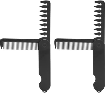 SOIMISS 2 Stück Faltbarer Reise haarkamm Feinen und Breiten Zähnen Kompakter Leichter Taschenkamm zum Glatten Kämmen Platzsparend für Männer und Frauen Unterwegs