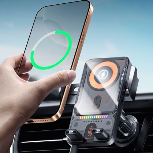 15W Fast Wireless Charger Handyhalterung Mit Ladefunktion Automatischer | Automatischer Induktion Motor Betrieb Qi Ladestation Auto Kfz Handy Halterung Auto Lüftung für iPhone Samsung Huawei LG usw