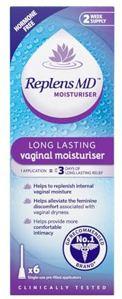 Replens Vaginal Moisturiser, Long Lasting Relief, 6 Applicators