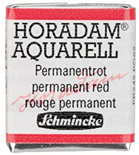 Schmincke – HORADAM® AQUARELL - feinste Künstler-Aquarellfarben, 361 Permanentrot, 14 361 044, 1/2 Näpfchen