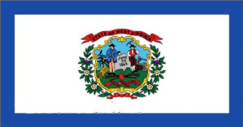 Bandiera USA West Virginia NEU 90 x 150 cm Bandiera
