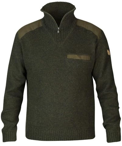 Fjällräven Herren Koster Lammwollpullover, Dark Olive, L