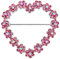 Épingle De Broche De Mariage Romantique En Cristal Rose Brillant Pour La Mode Nuptiale Avec Grande Déclaration Épingle De Broche De Fleur En Forme De Cœur Ouvert Pour Les Femmes Alliage Plaqué Rhodium