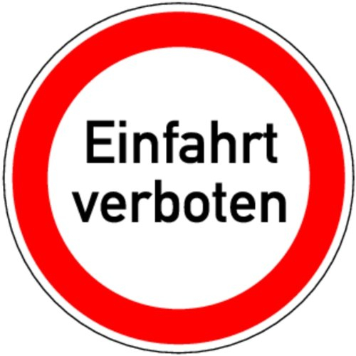 Schild Alu Einfahrt verboten 400mm