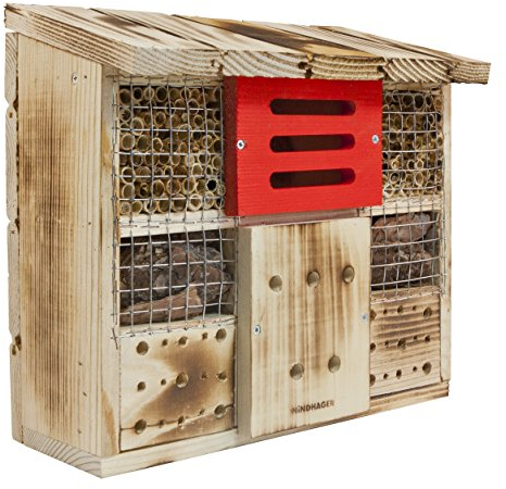 Windhager Insektenhotel ZUR LINDE, Insektenhaus Nistplatz Brutplatz, Schutz für viele Insekten, 13,5 x 30 x 27 cm