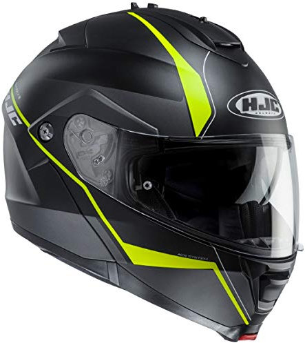 HJC Motorrad-Helm IS Max II Mine MC4HSF, Schwarz/Gelb, Größe XS