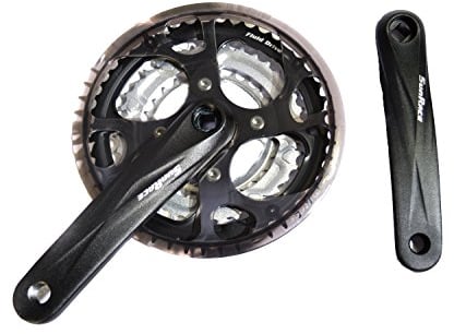 SUNRACE Unisex-Adult Nero + Guarnitura City 3x7/8V 28/38/48 Denti x 170mm, Unica