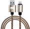 Snäx – Cable trenzado para Apple iPhone 8 Plus, 7, 6S e iPad (conector Lightning a USB) de batería/portátil de 2 m – dorado