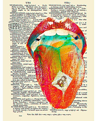 Tripper Acid Lsd Dictionary Page Art Print Poster Wall Decor 12X16 Inch