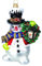 Christbaumschmuck Glas 11,5cm - Schneemann Figur zum Aufhängen - mundgeblasen & handbemalt - Weihnachtsbaum Anhänger für Weihnachten - Christbaumschmuck & Weihnachtsbaumschmuck - Weihnachtsfiguren