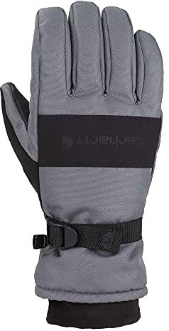Carhartt Herren Wp Wasserdichter Isolierter Handschuhe für kaltes Wetter, Grau dunkel/schwarz, L (Packung Con 1)