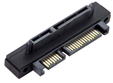chenyang Adattatore SATA da maschio a femmina a 22 pin con angolo di 90 gradi, per hard disk da 2,5/3,5