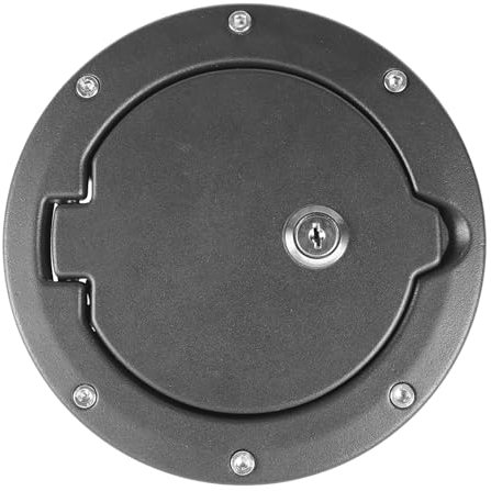 Hooke Road Wrangler TJ Locking Gas Cap Cover Fuel Door Filler Tank for 1997-2006 Jeep Wrangler TJ