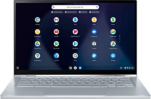 ASUS Chromebook C425 Clamshell Laptop, 14 pollici FHD 4 vie NanoEdge, processore Intel Core m3-8100Y, 8 GB di RAM, 64 GB di memoria eMMC, KB retroilluminato, Argento, Cromato OS, C425TA-DH384