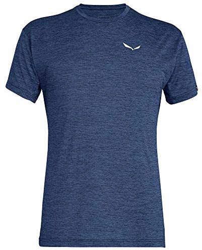 SALEWA Puez Melange Dry'Ton T-shirt Uomo, Blu (Dark Denim Melange), L